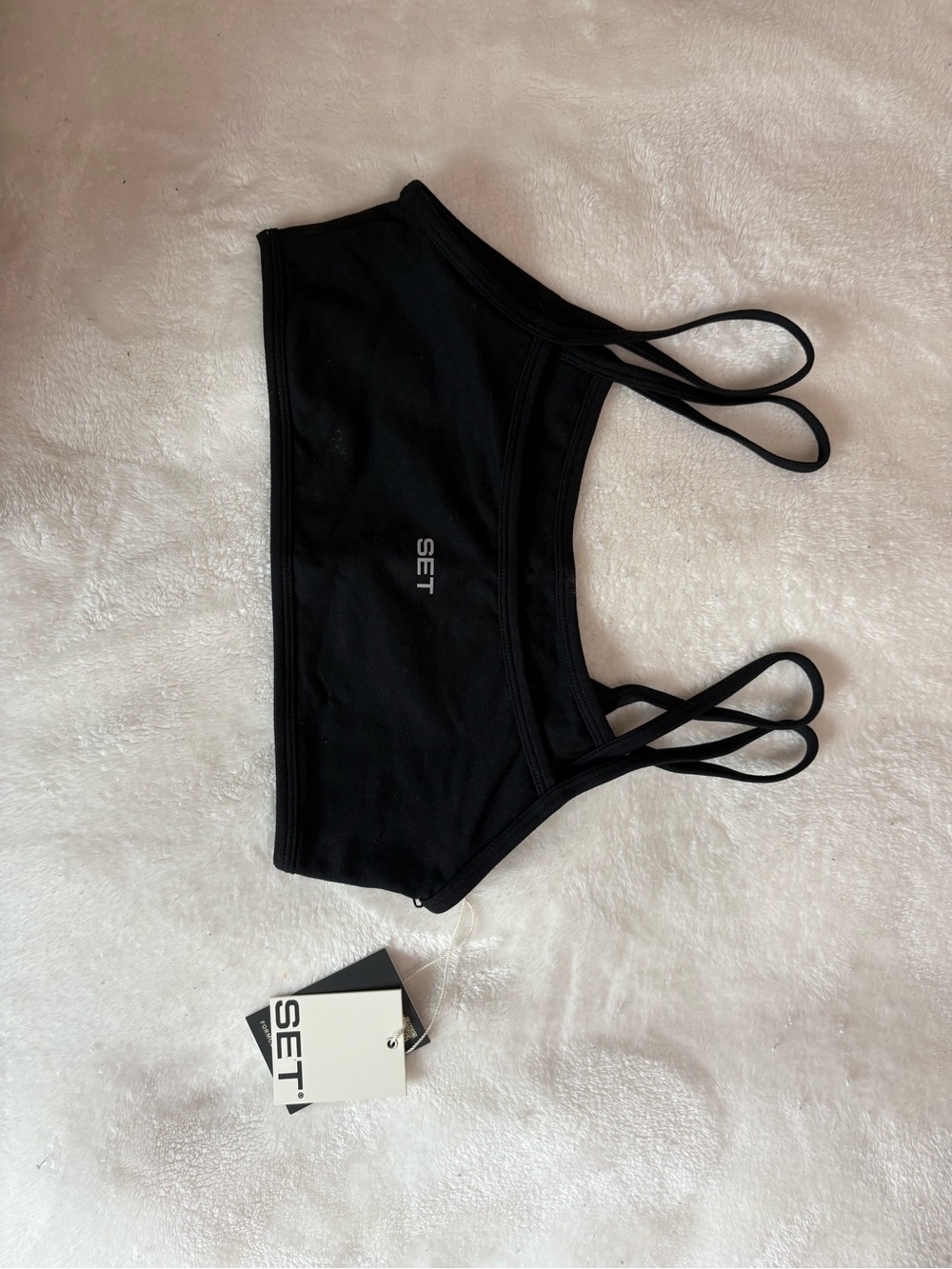 SET Active Black Double-Strap Sports Bralette - Picture 2 of 4